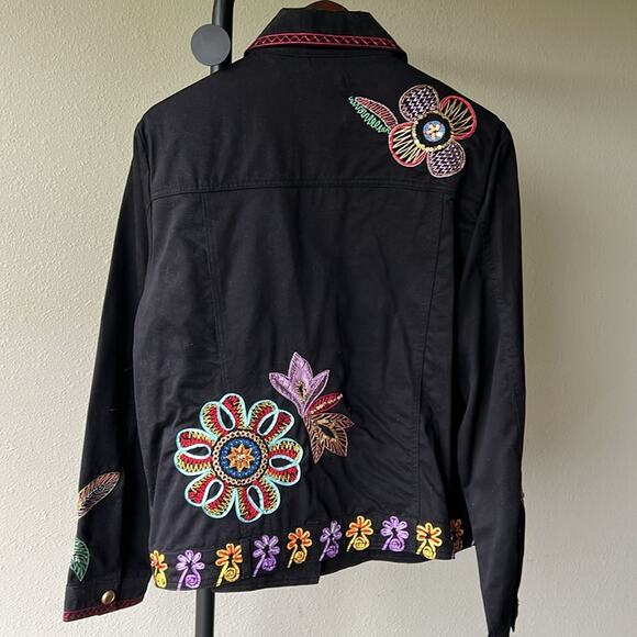 NWOT Berek Black Embroidered and Sequined Cotton Jacket - size 1X - Picture 13 of 13